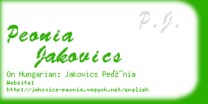 peonia jakovics business card